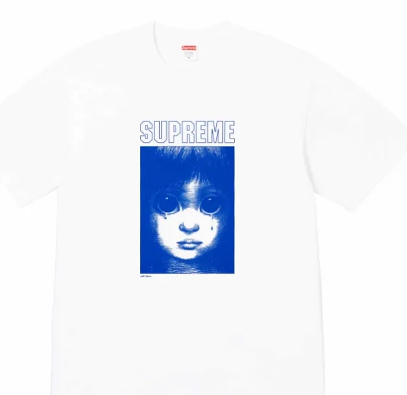 Margaret Black S L White Tears Teardrop Big XL Tee Manga Keane 24SS M and 0812